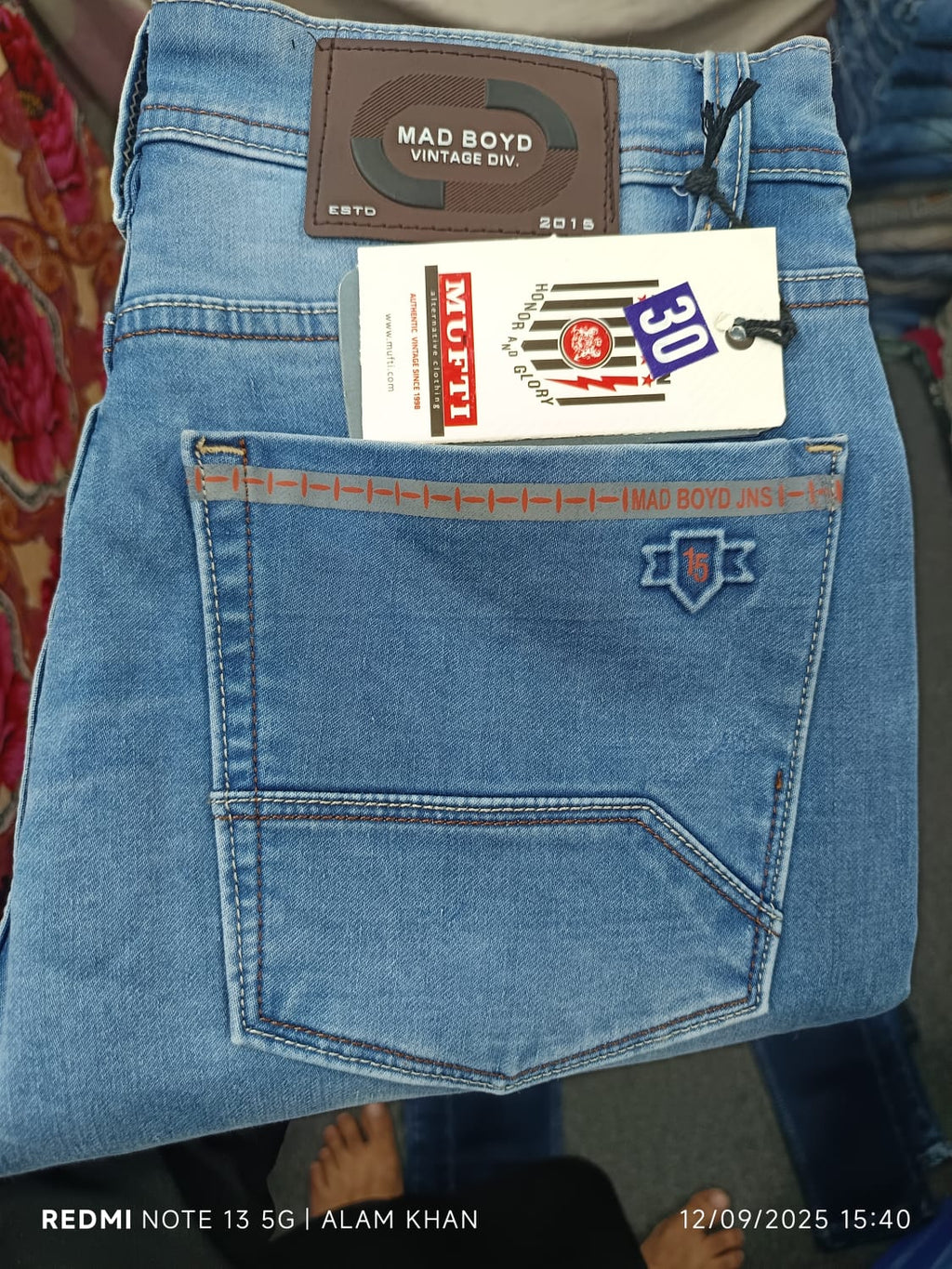 Denim Jeans for Men (Mid Blue),